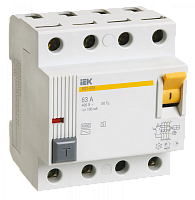 Выключатель дифференциальный (УЗО) ВД1-63S 4п 32А 300мА тип AC | код. MDV12-4-032-300 | IEK